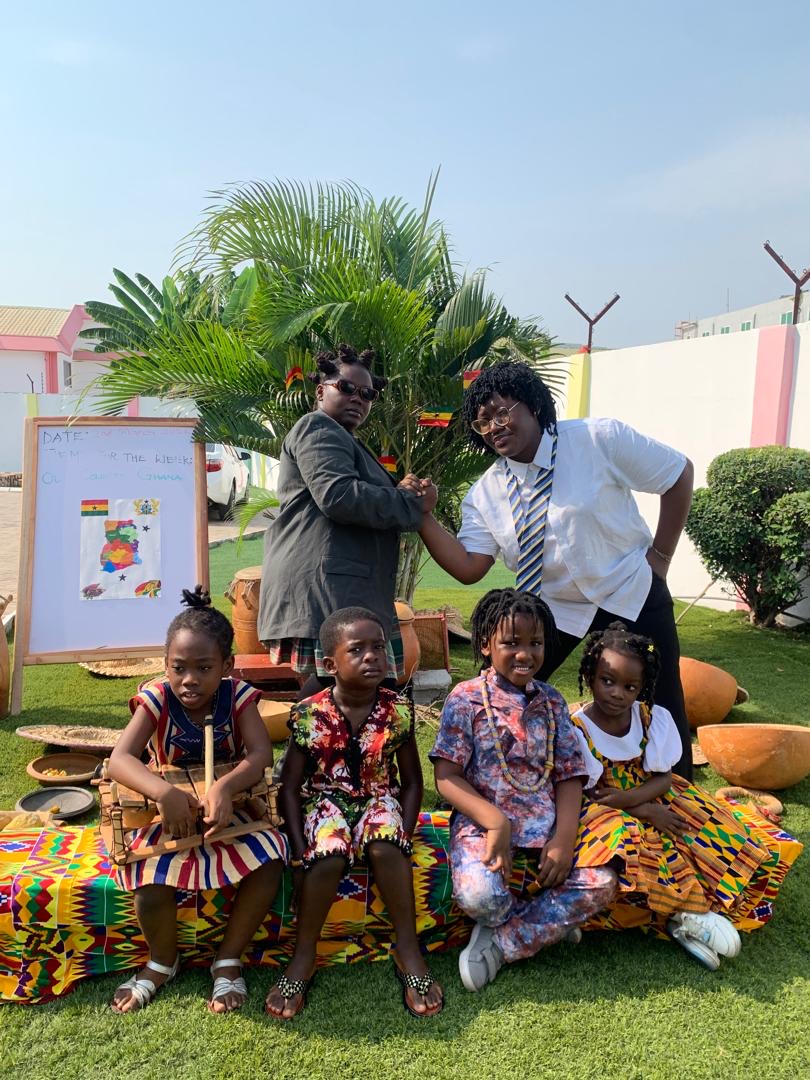 African Union Day — teachers and children in African outfits