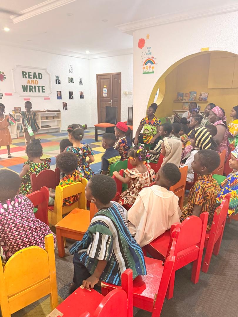 African Union Day — children in African outfits in the classroom