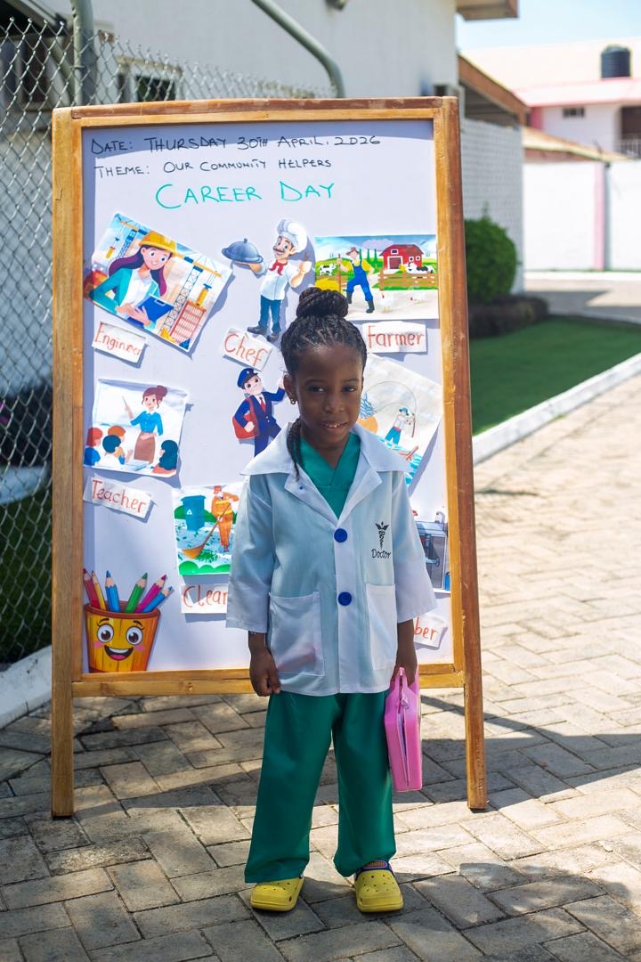Career Day — child dressed as a doctor